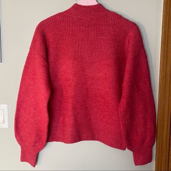 Calligraphie pink wool blend sweater - Picture 2 of 9